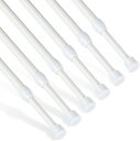 Goowin つっぱり棒 強力 突っ張り棒 6本セット 40~70cm 耐荷重1kg パイプ直径1.3・1.0cm 伸縮棒 隙間収納 間仕切り収納 白