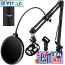 YOPIN マイクスタンド マイクアーム コンデンサーマイク用 ダイナミックマイク用 伸縮 金属製 卓上マスタンド デスクアーム 収録 配信 実況 カラオケ ポ...