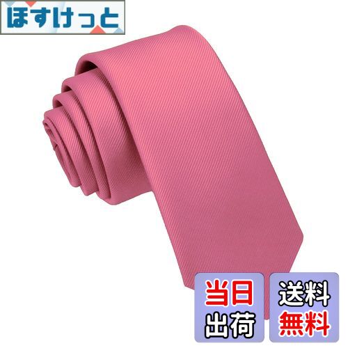 【送料無料】[JEMYGINS] メンズ ピンク ネクタイ エクストラ ナロータイ スキニータイ 6CM幅 細 若者 ネクタイ 洗濯 可能