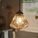 Cerdeco まるで宝石のようなキラキラ眩しい… ダイヤモンドの形 レトロ感満載 キュートな洋風 ガラスペンダントライト インテリア照明 天井照明 カフェ風 PSE認証済み e17 シェード180x170mm 引掛シーリング式 シーリングカバー無い(クリア)