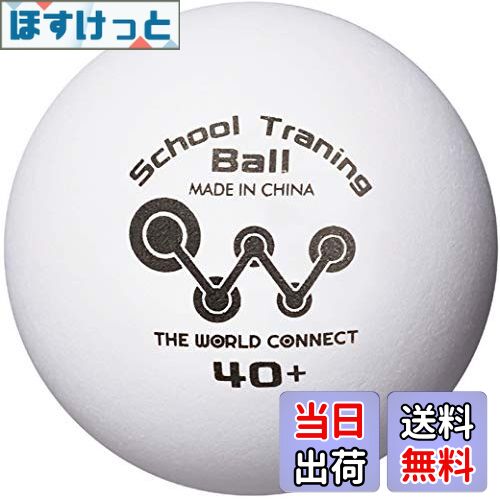 【送料無料】[ザ] ワールドコネクト 卓球 ボール TWC スクール トレーニングボール 40＋ 100球入 DV010 ホワイト