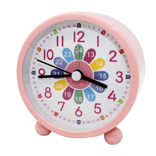【送料無料】Funriche カラフル 目覚まし時計 連続秒針 音がしない 置き時計 アナログ 直径 8cm かわい..