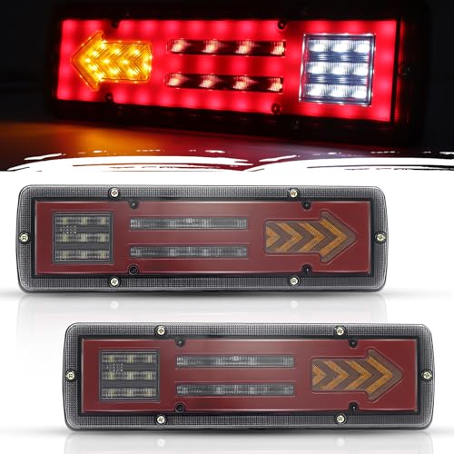 【送料無料】LED トラック テールライト トレーラー リアライト ブレーキライト ターンシグナル/リバー..