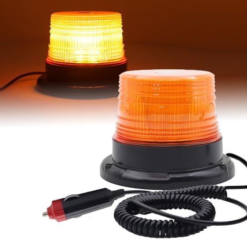 【送料無料】LED 警告ストロボ ライト アンバー LED 点滅ビーコン ライト、12V-24V 車両、フォークリフ..