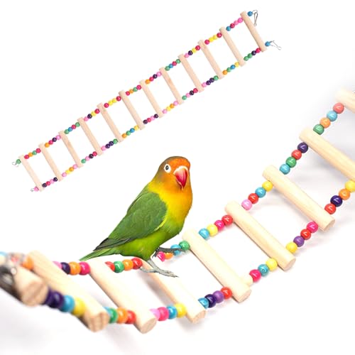 【送料無料】インコに喜ばれる 止まり木と梯子 ボールを含む、充実したペット用品 鳥籠用・小鳥用 おもちゃセット