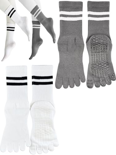 【送料無料】[Monlyu] ヨガソックス 5本指 滑り止め レディース ピラティスソックス ヨガ 靴下 抗菌防..