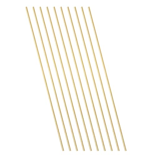 【送料無料】10本入り 真鍮丸棒 長さ300mm 真鍮ロッド 金属のソリッドシャフト棒 DIYクラフト製作用 模..