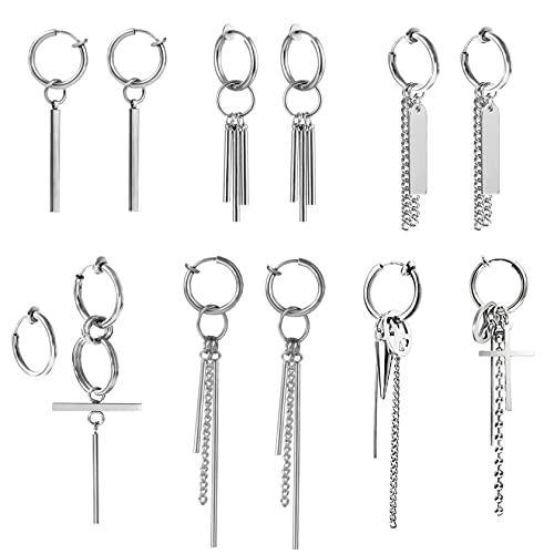 【送料無料】6ペア イヤリング メンズ フェイクピアス イヤーカフ ピアス 穴なしフープイヤリング レデ..