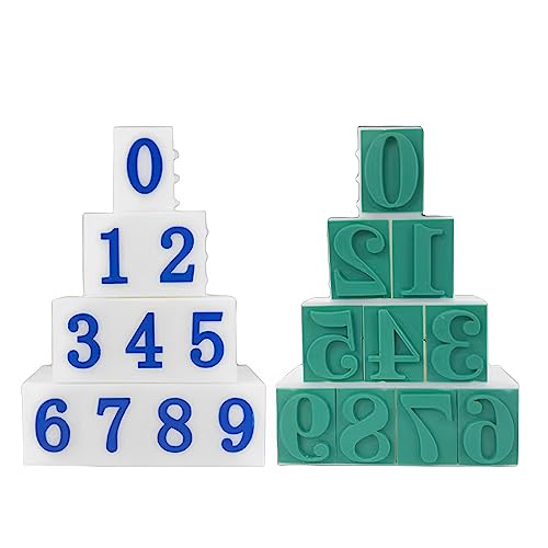 【送料無料】数字スタンプセット 10数字 ラバーヘッド 0-9 組み合わせセット 取り外し可能 ブロックスタンプ