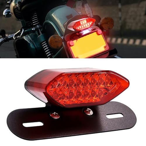 【送料無料】LED オートバイ ブレーキ テールライト ウインカー ランプ統合で ナンバー プレート ブラ..