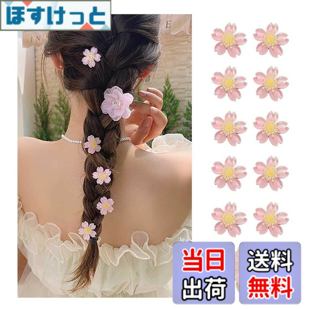 【送料無料】ヘアクリップ ミニ 組み合わせパック 色：桜＋椿