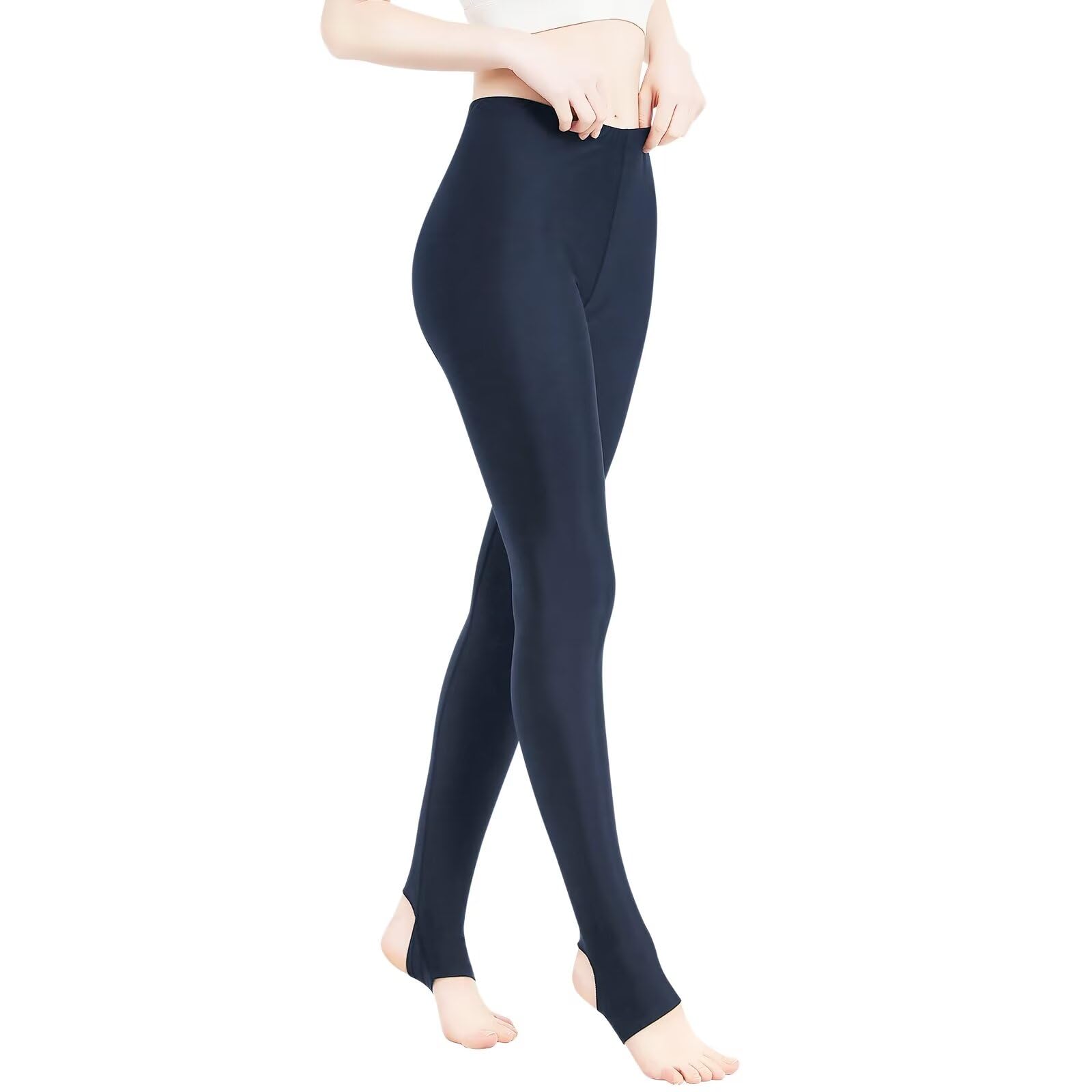 【送料無料】[THREEGUN] ラッシュガード トレンカ レギンス レディース 水陸両用 水着 ラッシュトレンカ スパッツ スイムウェア uvカット タイツ 紫外線対策 日焼け防止 サーフィン 色：ネイビー、サイズ：2XL