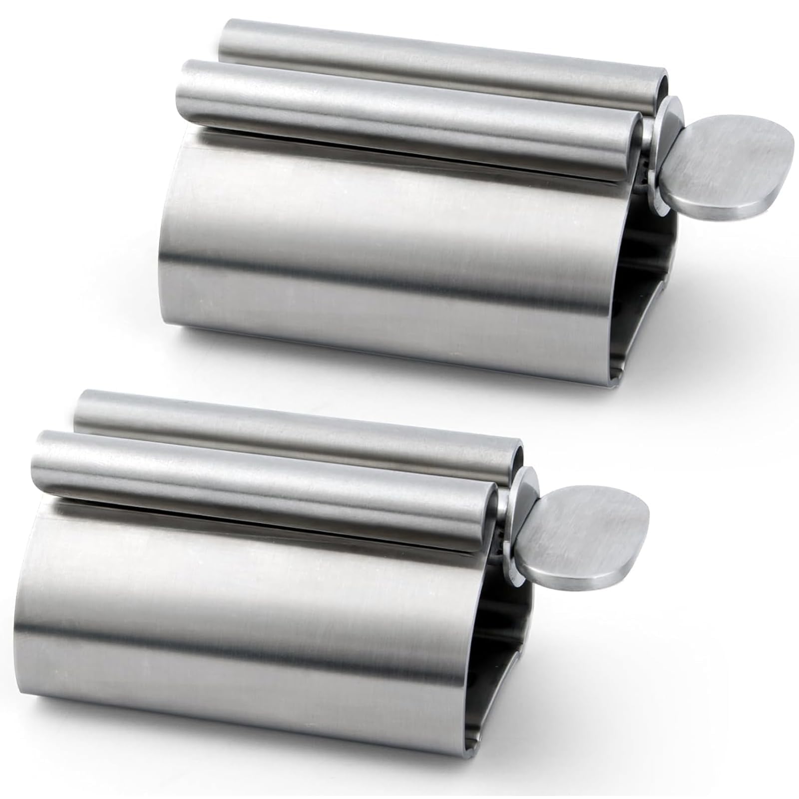 【送料無料】チューブ絞り器 チューブ絞り 2個セット ステンレス製 軟膏押出器 チューブローラー チューブ絞り器 チューブスクイーザー 歯磨き粉 軟膏 洗顔料 絵の具 ハンドクリーム 白髪染め 接着剤 押出器 シルバー ステンレスチューブス 色：シルバー、サイズ：Large