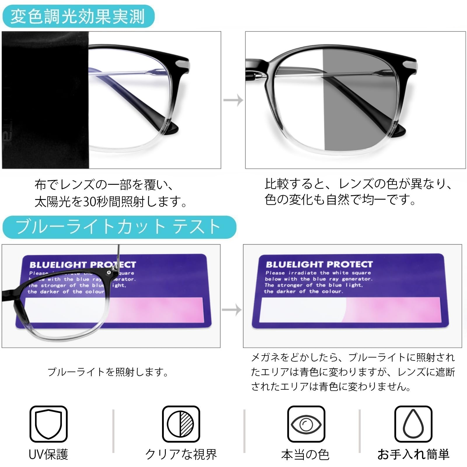 【送料無料】[KANASTAL] ブルーライトカット メガネ 伊達 uvカット 軽量 TR90フレ...