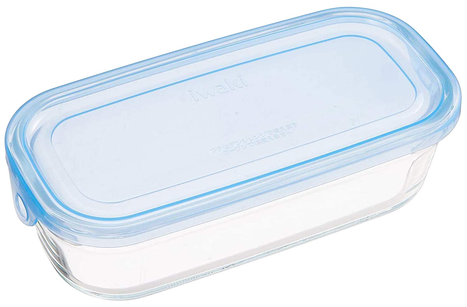 【送料無料】iwaki(イワキ) 耐熱ガラス 密閉容器 色：ブルー、サイズ：500ml(長方形)