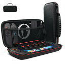 【送料無料】For Switch 2 ケース 収納バッグ Greerass スイッチ 2 保護ケース カバー 高級レザー 耐衝撃 キズ防止 防水防塵 持ち運びに便利 Switch 2 対応 保護収納ボックス(ブラック)