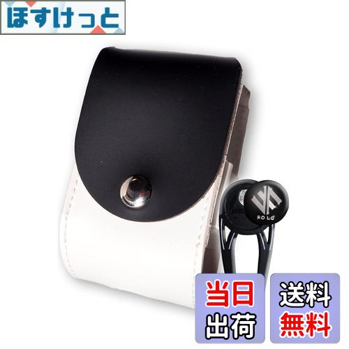 【送料無料】FOLG ゴルフボールケース グリーンフォーク マーカー セット 【ベルトに簡単取付】 ボール2個収納 PUレザー (グリーンフォークセット)