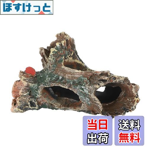 【送料無料】Charmoon アクアリウム 水槽 オブジェ 流木 隠れ家 シェルター 樹脂 リアル オーナメント 置物 (タイプ2)