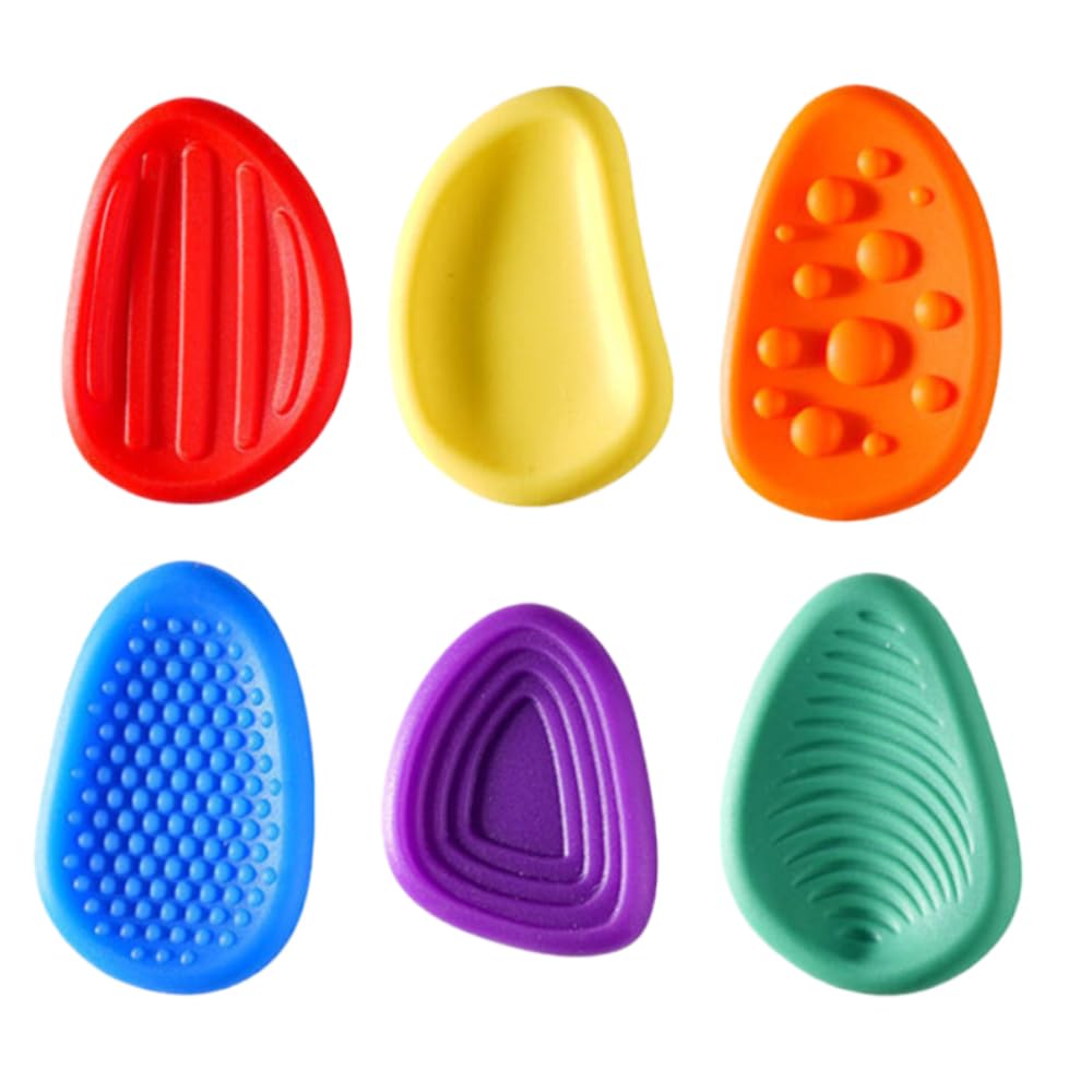 【送料無料】感覚刺激グッズ ストレス解消 自閉症 おもちゃ子供用感覚石 6個セット 感覚おもちゃ 面 ...