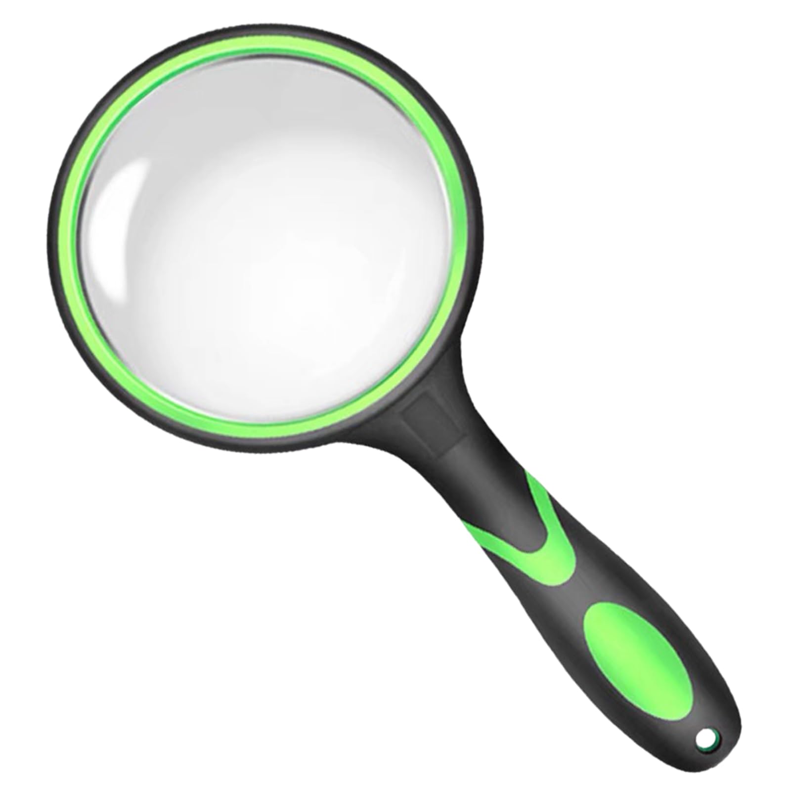 【送料無料】10倍ルーペ 手持ちルーペ 拡大鏡 メガネ 拡大レンズ 虫眼鏡 高齢者 手持ち読書拡大鏡 雑誌 地図 新聞 鑑定用 昆虫 趣味観察 科学教室に使用 はんだ付け 検査 直径100mm （グリーン 1個）