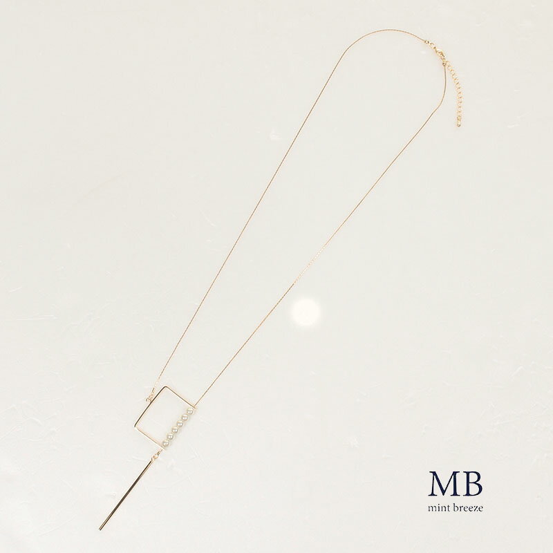 Y字スクエアネックレス(P) 大きいサイズ レディース 【MB エムビーミントブリーズ】 婦人服 ファッション 30代 40代 50代 60代 ミセス おしゃれ 通販