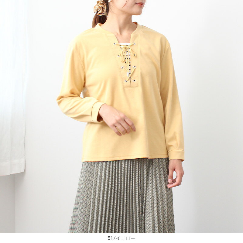 【セール M〜5L】レイヤード風 カットソー 大きいサイズ レディース 春 長袖 Tシャツ 【MB エムビーミントブリーズ】 婦人服 ファッション 30代 40代 50代 60代 ミセス 【返品交換不可】 hot-air-10023001 Hot-air 大きいサイズ レディース サンプル画像3