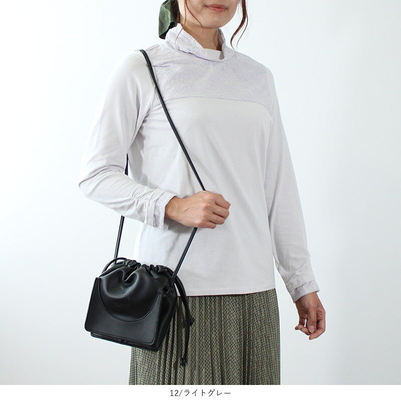 【10%OFFクーポン】【セール M〜5L】発熱・抗菌 レーシー ハイネック カットソー ...