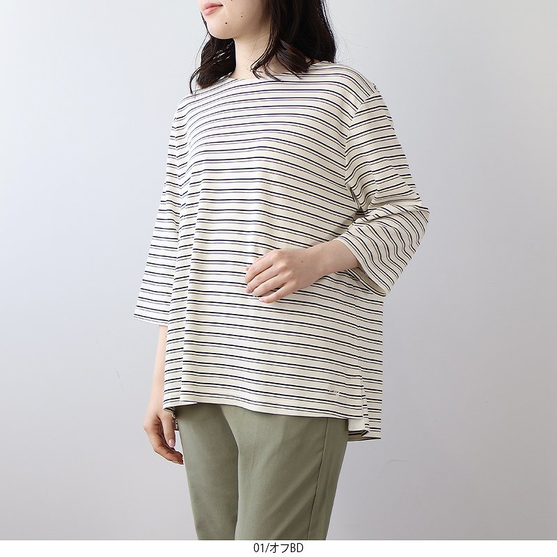 【セール L〜5L】ライトポンチ 7分袖 Tシャツ カットソー 大きいサイズ レディース 秋冬春 トップス【セール MB エムビーミントブリーズ】 婦人服 ファッション 30代 40代 50代 60代 ミセス おしゃれ 通販 送料無料【返品交換不可】 hot-air-10023819 Hot-air 大きいサイズ レディース サンプル画像3