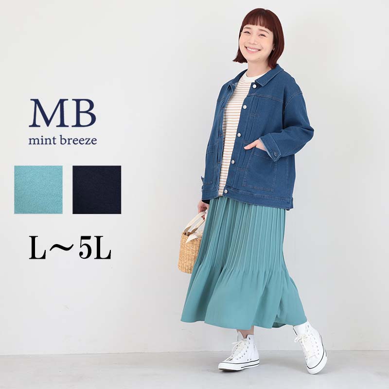樂天商城 - 【クーポンで20%OFF】【新作 MB ミントブリーズ L〜5L】ソフトビンテージ プリーツスカート 大きいサイズ レディース ロングスカート きれいめ エムビー MB mint breeze 婦人服 ファッション 30代 40代 50代 60代 ミセス おしゃれ 通販 送料無料