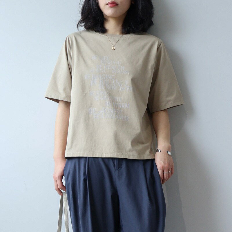 乐天商城 - 【新作 leswel レスウェルL〜5L】接触冷感 ロゴプリント Tシャツ 大きいサイズ レディース 春夏 半袖 涼しい ひんやり ミントブリーズ 婦人服 ファッション 20代 30代 40代 50代 ミセス おしゃれ 通販 送料無料