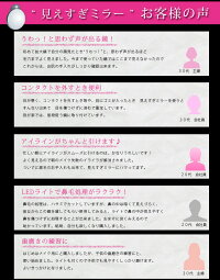 LEDライト付き見えすぎるミラー(鼻毛ケア用10倍拡大鏡)【メーカー直販品】電池付き即日発送送料無料