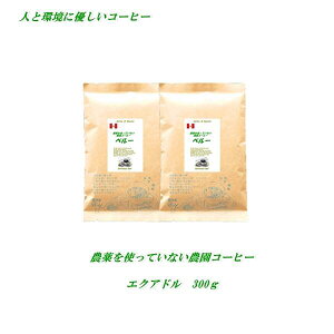 ◆農薬を使っていない農園コーヒー　エクアドル・アンデスマウンテン 　300g【メール便送料無料】 人と環境に優しいコーヒー 安心・安全・焼きたて煎りたて美味しいコーヒー