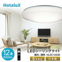 LED シーリングライト おしゃれ ホタルクス 12畳 虫が入りにくい 日本製 節電 節約 電気代 明るい 簡単取付 送料無料 調光 調色 工事不要 5年保証 天井照明 5段階調光 5段階調色 常夜灯3段階 明るい シンプル ナチュラル 新生活応援 HLDC12258