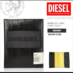 ディーゼル DIESEL パスポートケース カバー X06168 P2190 PASSPORT MONEY-CAGE ブラック DS2937 メール便送料無料