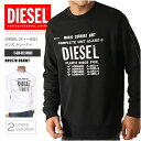 ディーゼル DIESEL トレーナー スウェット00S57H 0BAWT S-GIR-B5 SWEAT 大きめ ブラック ホワイト DS30095SL