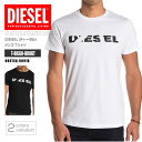 ディーゼル DIESEL Tシャツ メンズ 半袖 Tee 00STXQ R091B T-DIEGO-BROKT ラバープリント ロゴ DS41296SL メール便送料無料