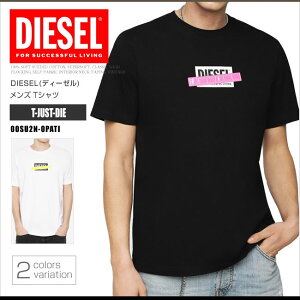 ディーゼル DIESEL Tシャツ メンズ 半袖 Tee 00SU2N 0PATI T-JUST-DIE ビッグシルエット ネオンカラー DS41300SL メール便送料無料