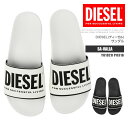 ディーゼル サンダル メンズ DIESEL ディーゼル サンダル シャワーサンダル Y01920 P0316 SA-VALLA ビーチサンダル 靴 ロゴ ブラック ホワイト DS8514SL