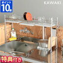 【特典付】水切りカゴ KAWAKI カワキ 水切りラック シンク渡しタイプ シンク上 スリム ステンレス 吸水トレイ付 モイス トレー 伸縮式 大容量 珪藻土 吸水マット キッチン 食器 収納 日本製 燕三条 ビーワーススタイル 新生活 贈り物 SS-310216【ポイント10倍】