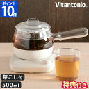 【特典付】 電気ケトル ビタントニオ Vitantonio ガラスケトル KYUSU 500ml 急須 電気ポット 湯沸し ティーポット 煮出し 蒸らす おしゃ...