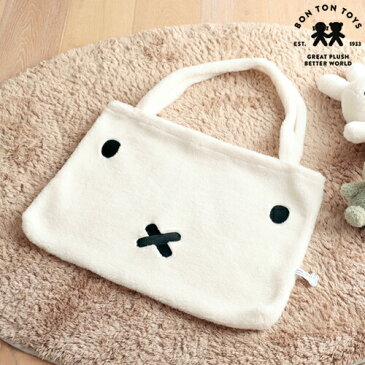 ミッフィー ボントントイズ BON TON TOYS Recycle Teddy トートバッグ リサイクル テディ ショッピングバッグ Miffy Shopping Bag 白 グッズ 大きめ エコバッグ 買い物バッグ 肩掛け うさぎ 顔 キャラクター シンプル もこもこ プレゼント BTT-013【ポイント5倍】