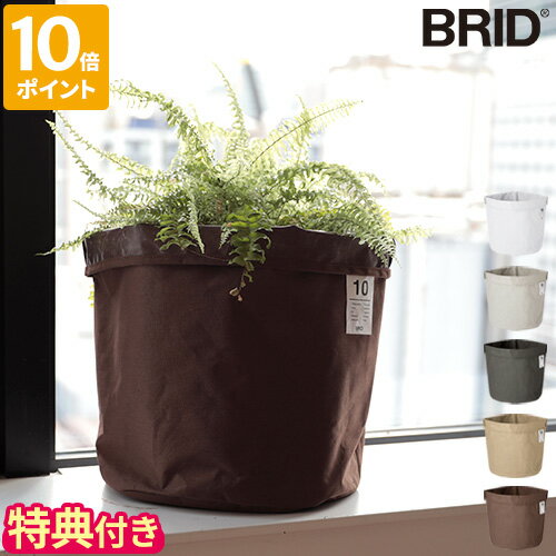 【特典付】鉢カバー BRID オリカ プランターカバー 10号 布 鉢植えカバー おしゃれ 植物 観葉植物 布製 ファブリック 高さ調節 10号プランター 10号鉢 直径31cmまで対応 シンプル インテリア コードストッパー付 グリーン 花 室内 ギフト プレゼント 003387【ポイント10倍】