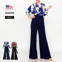 【SALE】七分袖 スカーフ柄 カシュクール ジャンプスーツ チェーン柄 プリント オールインワン パンツドレス ドッキングパンツ ドルマンスリーブ サロペット LAインポート レディース S M L 他…