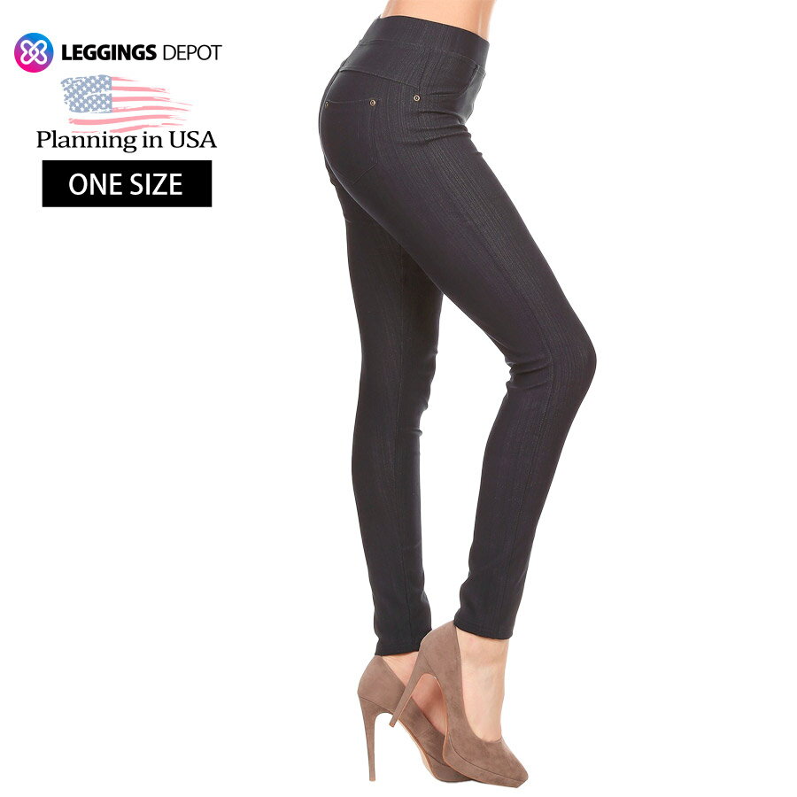  ӡ!!ǥ˥ ϥ 쥮 ݥå ץ륪󥸥 ǥ åȥѥ Leggings Depot Premium Quality Women's Cotton Blend Stretch Pull-on Jeggings with Pockets 礭 ե꡼  󥹥襬[]