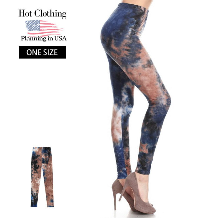 ピーチスキン タイダイ柄 プリント ハイウエスト レギンス Leggings Depot レギンスデポ レディースファッション タイダイ染め スパッツ レギパン パギンス ボトムス LAインポート パンツ ママ…