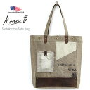 Mona B. リサイクル キャンバス トートバッグ Recycle Tahoe-Tote レディースバッグ メンズバッグ スタイリッシュ シンプル おしゃれ カジュアルバッグ アップサイクル サスティナブル []