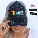 メッセージキャップ ハット トラッカーハット TRAVEL VACAY CAP ダメージ加工 ローキャップ コットンツイル レディース メンズ カラフル bas...