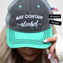 メッセージキャップ メッシュキャップ トラッカーハット May Contain Alcohol CAP ハット ローキャップ コットンツイル レディース bas...