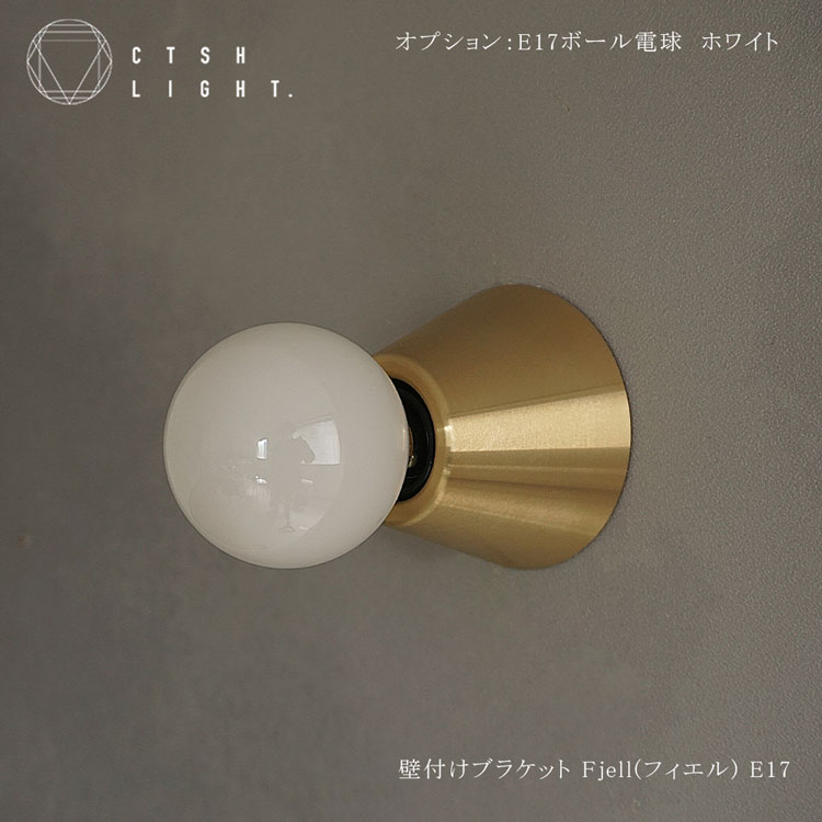 ブラケットライト 壁付けブラケット Fjell（フィエル）E17 ブラケット 真鍮 照明 ライト ライト ブラス ダクトレールライト 金属照明 キッチン ダイニング CTSH LIGHT