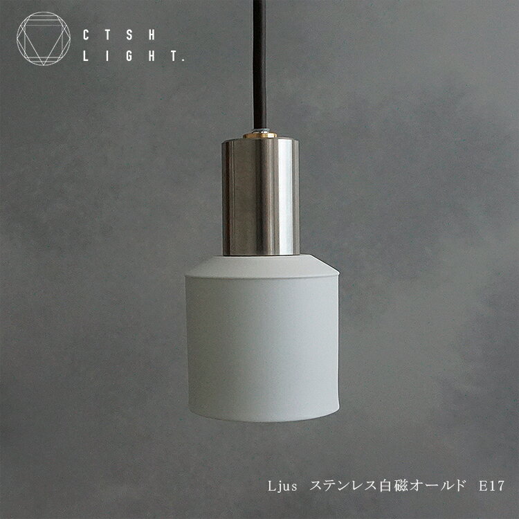 ペンダントライト【受注生産品】Ljus ステンレス白磁オールド E17 ライト 照明 真鍮 ライト ステンレス 真鍮照明 真鍮 金属照明 キッチン ダイニング CTSH LIGHT